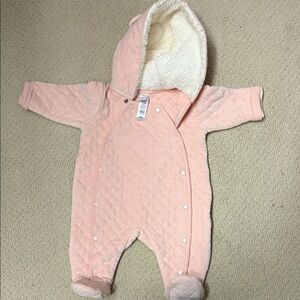 Nordstrom Pink Quilted Baby Footie